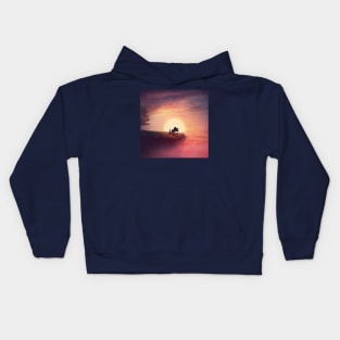 sunset piano melody Kids Hoodie